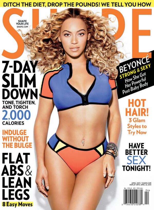 Beyoncé Covers Shape Magazine April 2013 