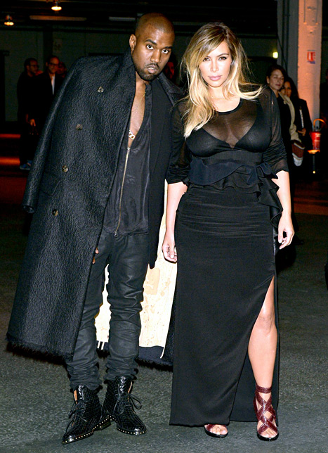 Kim and Kanye in Paris for Fashion Week 2013 www.jinnaloves.comPic1