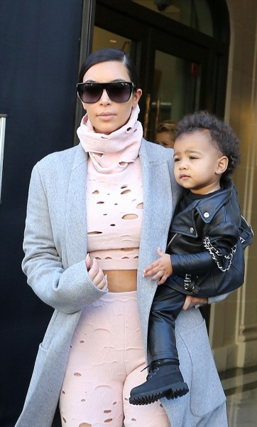 Kim Kardashian West and North West in Paris