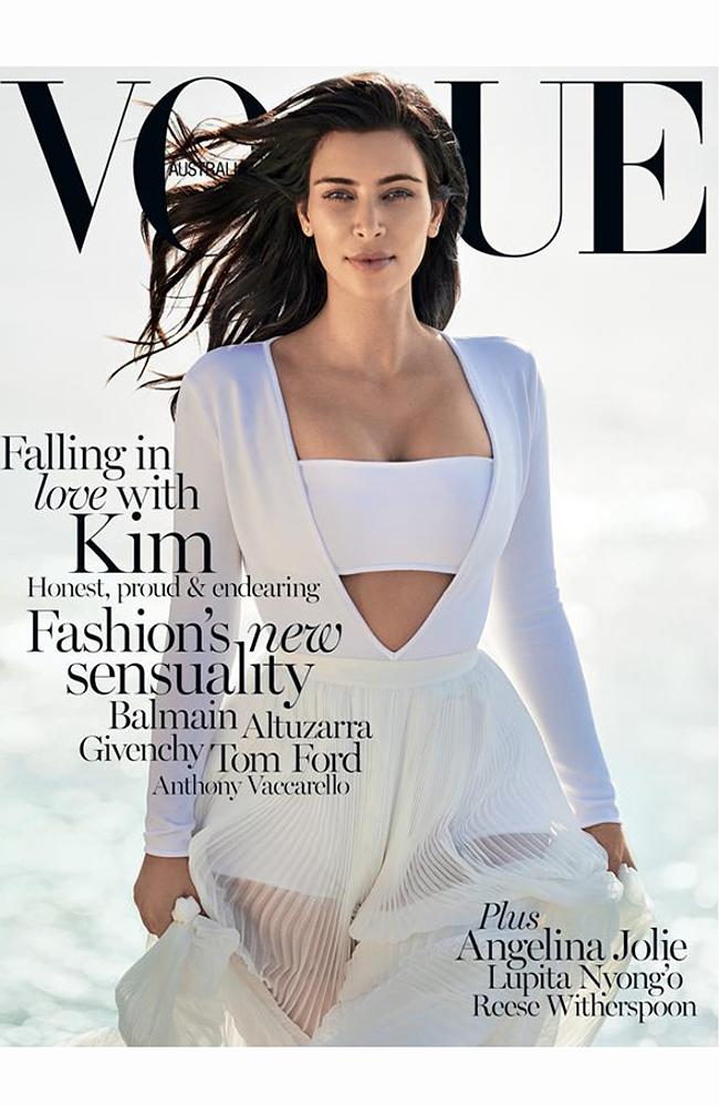 Kim Kardashian West Covers Vogue Australia Feb 2015