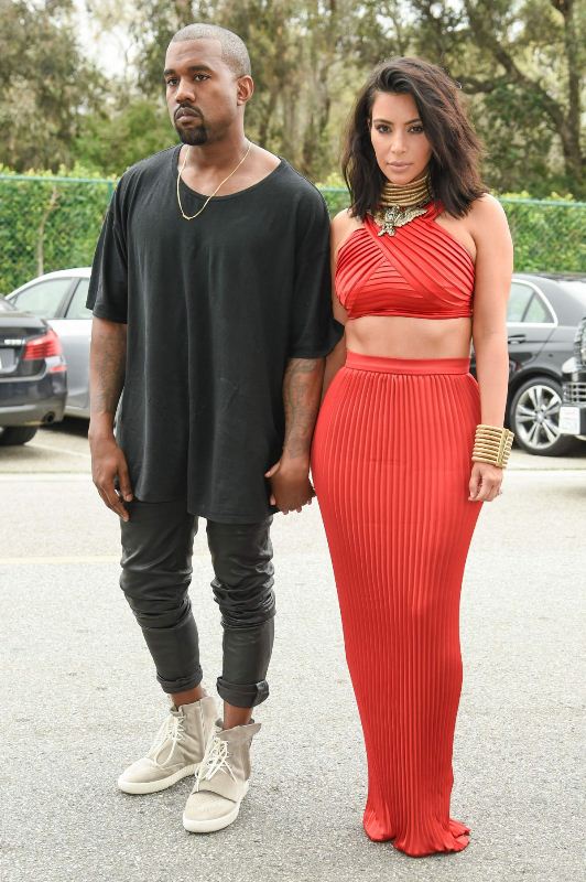 Kanye West and Kim Kardashian West Roc Nation Brunch