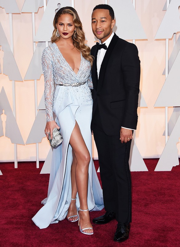 Chrissy Teigen and John Legend Oscars 2015