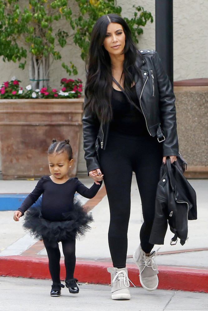 Kim Kardashian picks up tutu-clad North West from a dance class